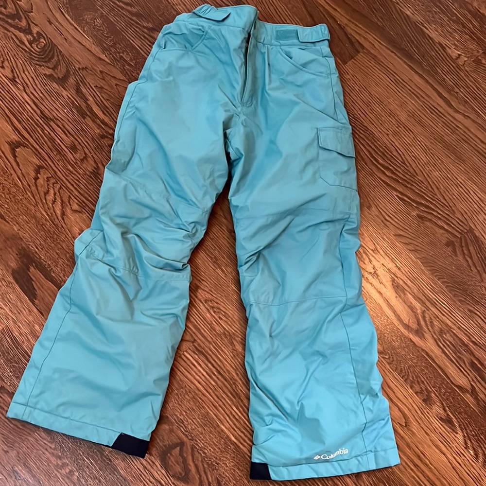 Girl’s size medium teal Columbia ski pants